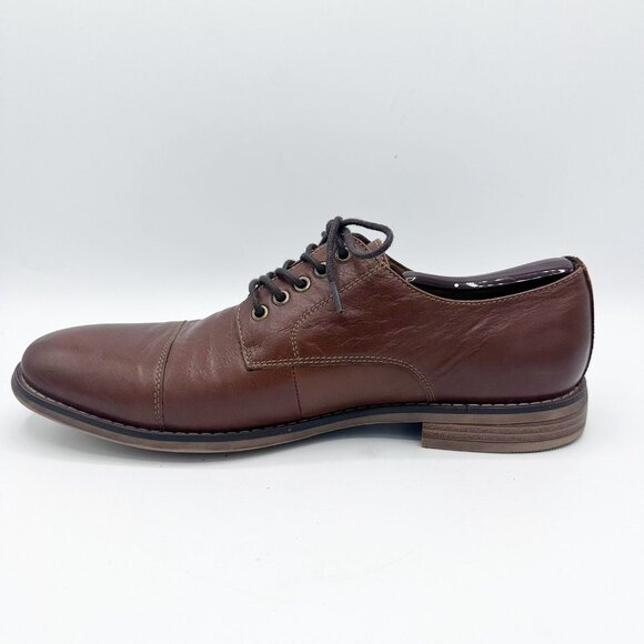 Hawker Rye Toe Cap Derby Mens 10.5 Brown Dress Casual Soft Leather Oxford Shoes main image 5